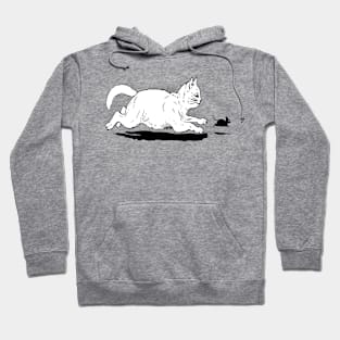 Cat chasing mouse Hoodie